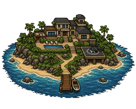 A private island — the top rung